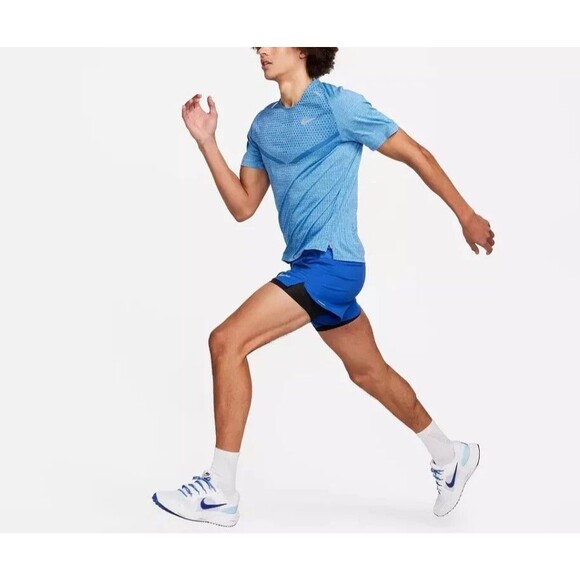 Nike Stride Dri-FIT 5'' 2-in-1 Running racing Shorts Men’s XL Blue FN2992-480 - Picture 8 of 8